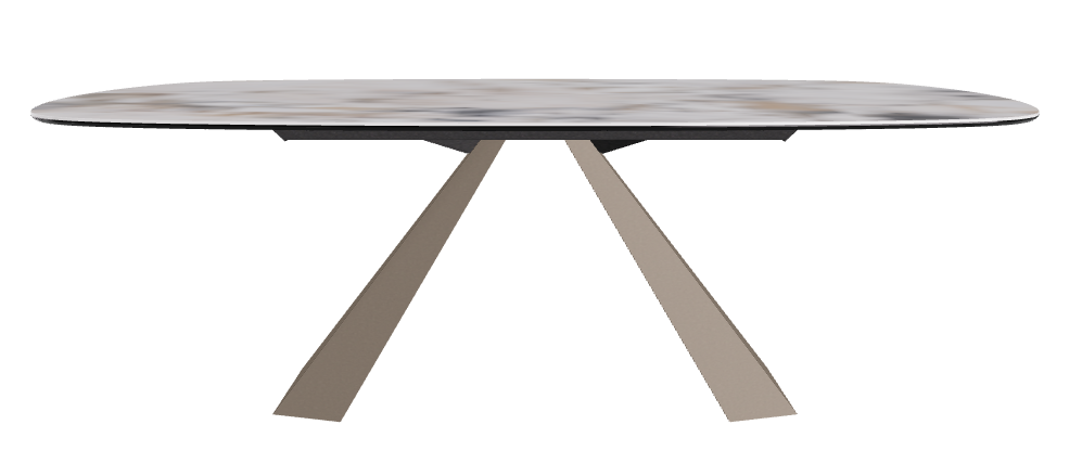 Cattelan Italia Eliot Keramik Biscuit Shaped Dining Table – 220x120x73h