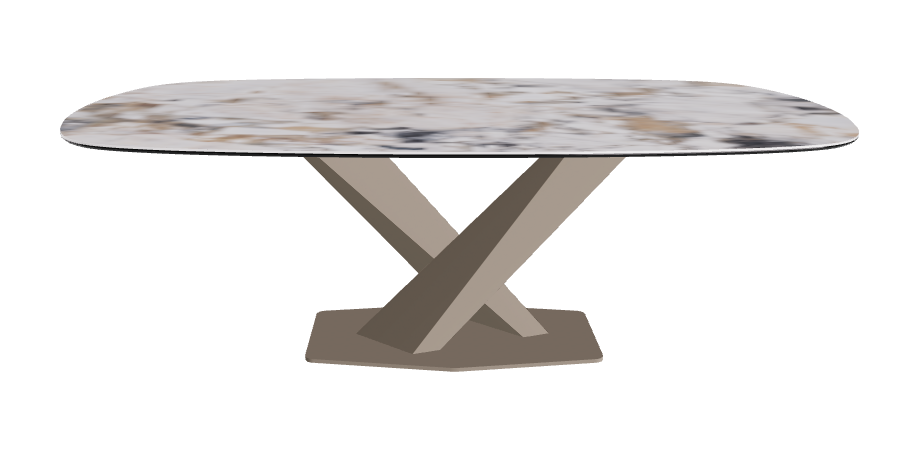 Cattelan Italia Stratos Keramik Biscuit Shaped Dining Table – 200x120x75h