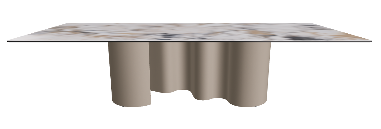 300x120x74h Rectangle Shaped_Makalu_Titanium Embossed