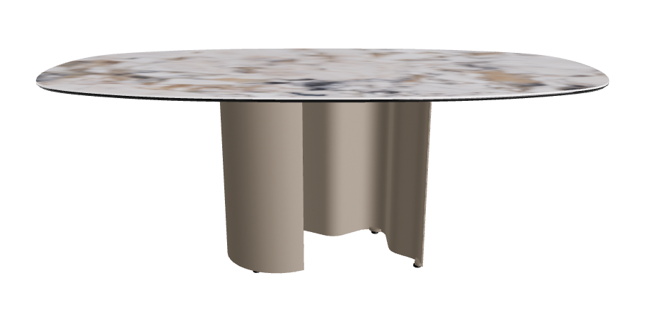 200x100x74h Bisuit Shaped_Makalu_Titanium Embossed