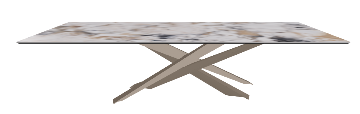 300x120x74.5h Rectangle Shaped_Makalu_Titanium Embossed