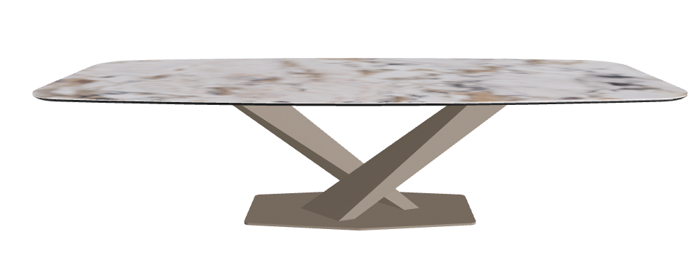 Cattelan Italia Stratos Keramik Barrel-Shaped Dining Table – 300x120x75h