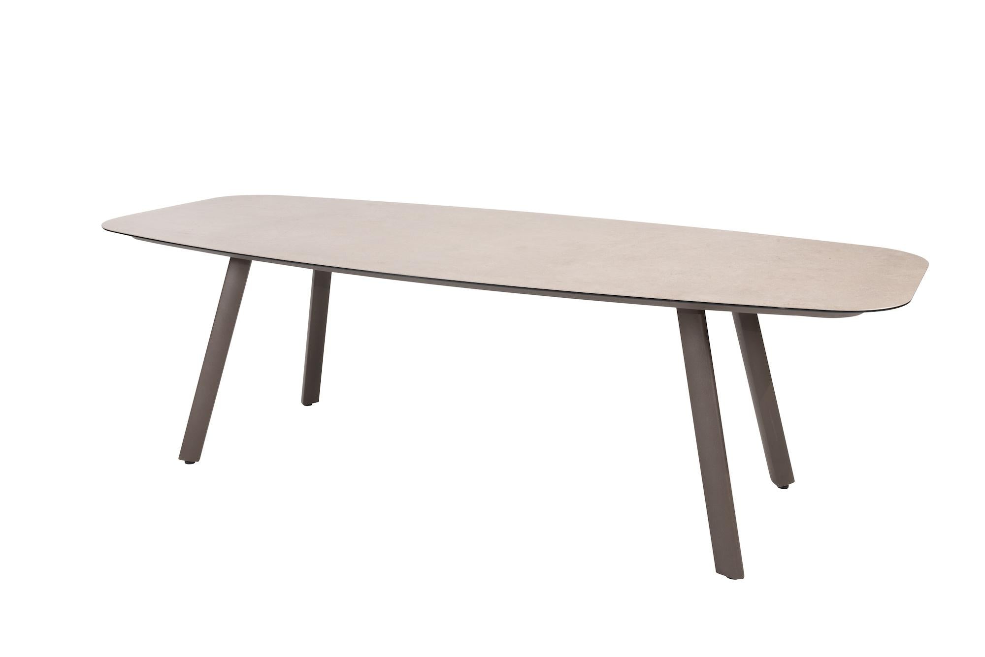 4 Seasons Outdoor Florence 6 Seat - Manolo 240cm Barrel Ceramic Dining Table