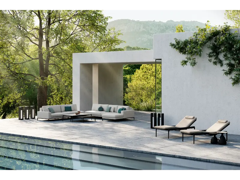 Manutti Zendo Sense Square Coffee Table with 96 cm Width & Depth and 15 cm Height