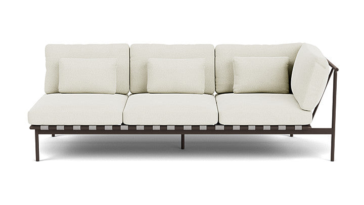 Barlow Tyrie Around Deep Seating Triple Lounge Sofa with Aluminium Right Arm