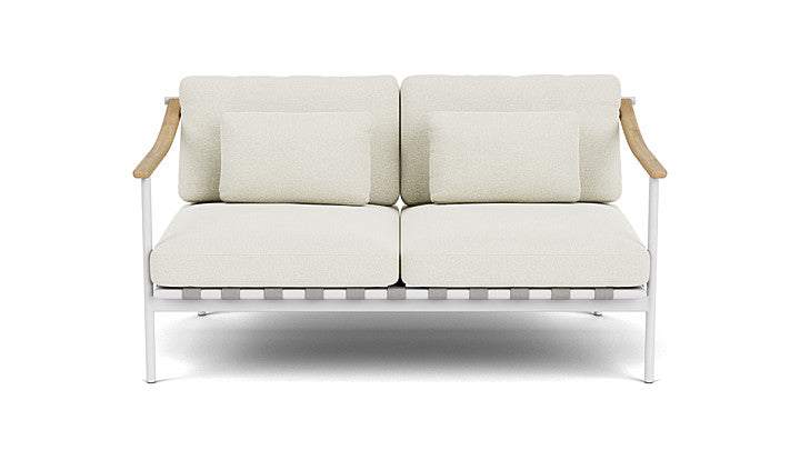 Barlow Tyrie Around Deep Seating Double Lounge Sofa with Teak Arms