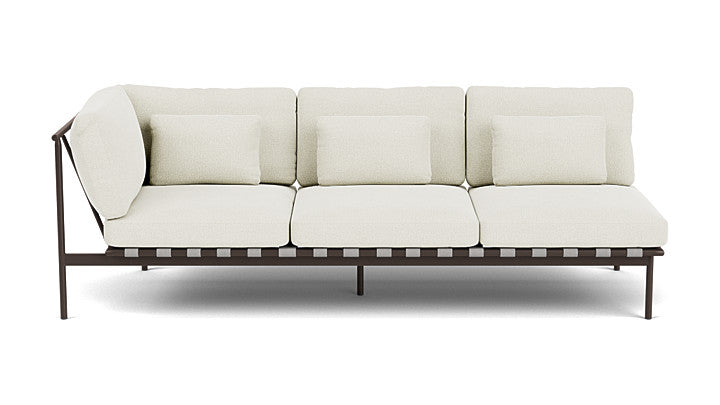 Barlow Tyrie Around Deep Seating Triple Lounge Sofa with Aluminium Left Arm