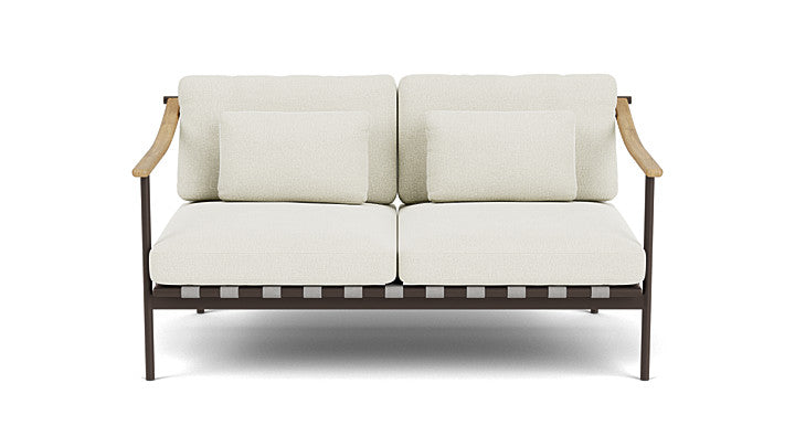 Barlow Tyrie Around Deep Seating Double Lounge Sofa with Teak Arms