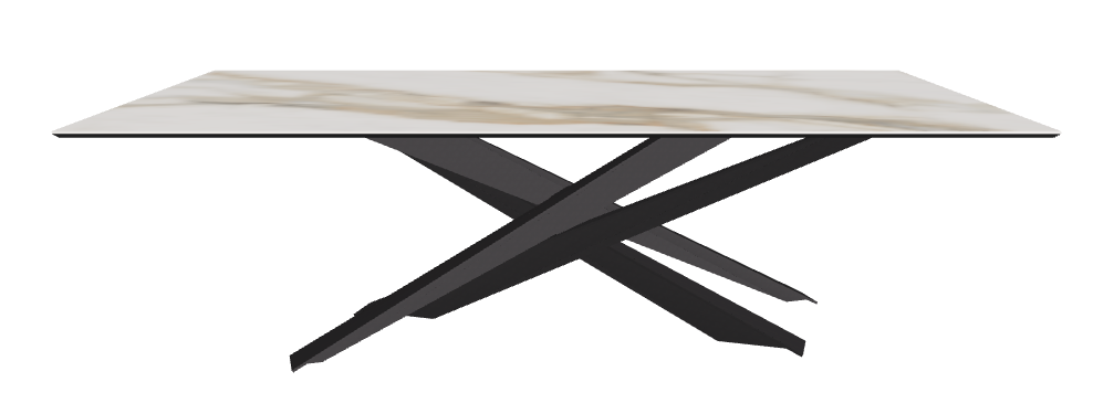 240x120x74.5h Rectangle Shaped_Matt Borghini Calacatta_Black Embossed