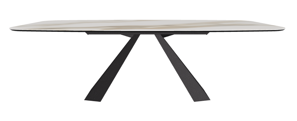 240x120x73h Barrel Shaped_Matt Borghini Calacatta_Black Embossed