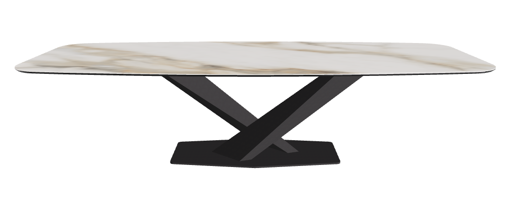 Cattelan Italia Stratos Keramik Barrel-Shaped Dining Table – 300x120x75h