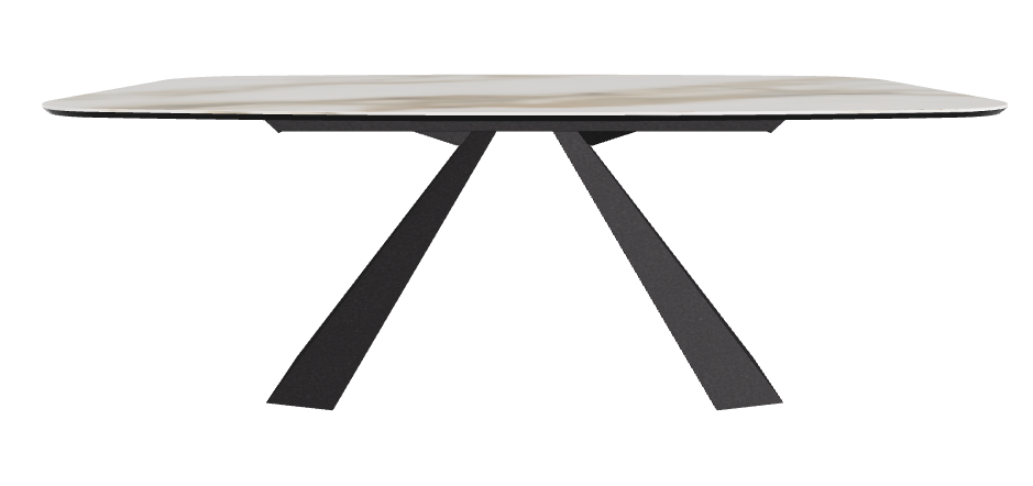 200x120x73h Barrel Shaped_Matt Borghini Calacatta_Black Embossed