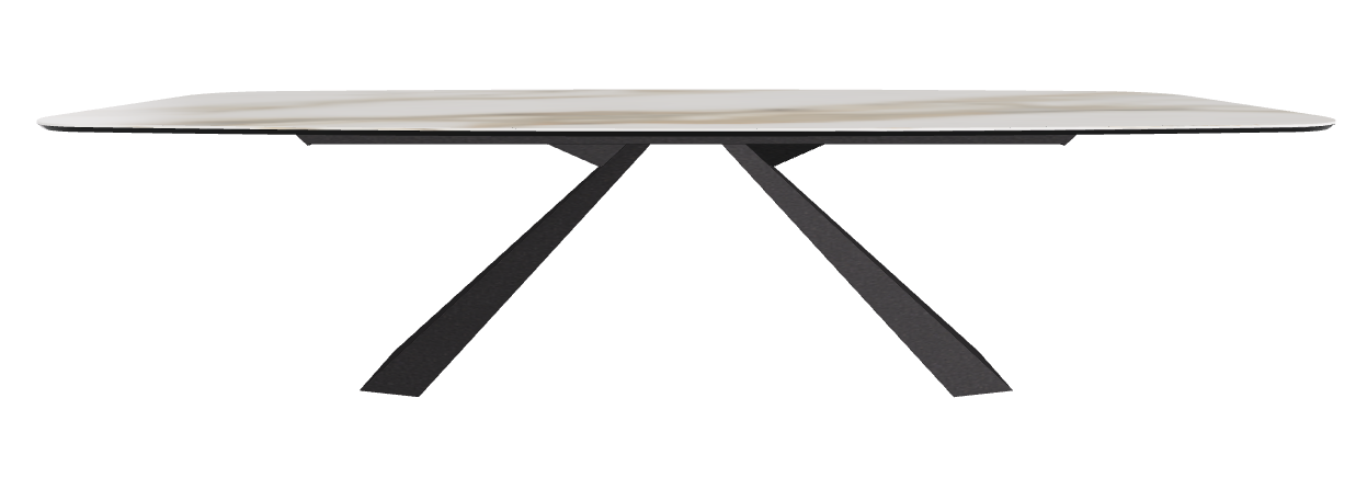 300x120x73h Barrel Shaped_Matt Borghini Calacatta_Black Embossed