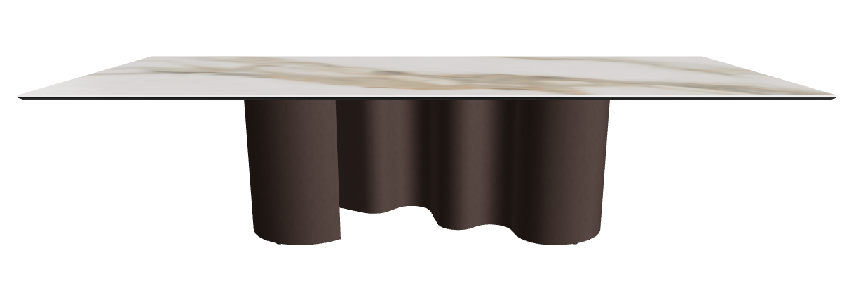 300x120x74h Rectangle Shaped_Matt Borghini Calacatta_Bronze Embossed