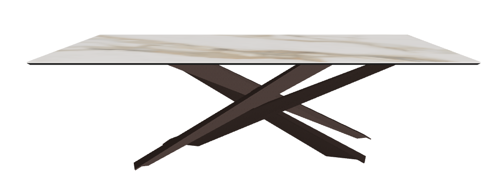 240x120x74.5h Rectangle Shaped_Matt Borghini Calacatta_Bronze Embossed