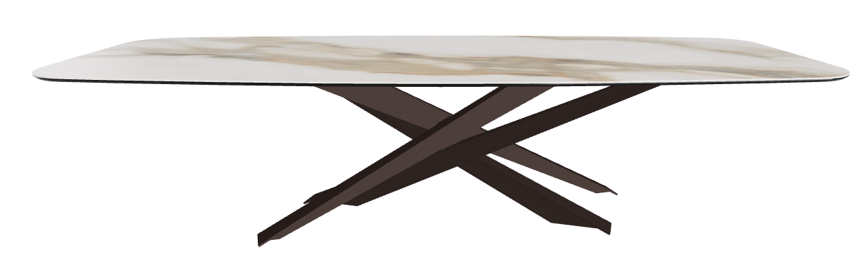 300x120x74.5h Barrel Shaped_Matt Borghini Calacatta_Bronze Embossed