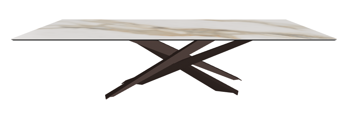 300x120x74.5h Rectangle Shaped_Matt Borghini Calacatta_Bronze Embossed