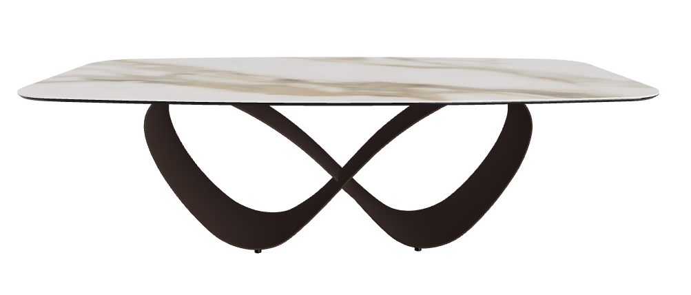 240x120x74h Barrel Shaped_Matt Borghini Calacatta_Bronze Embossed