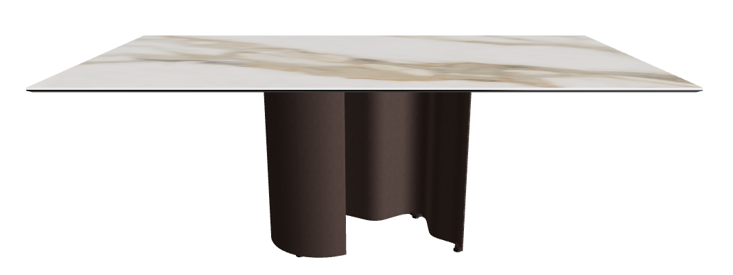 200x106x74h Rectangle Shaped_Matt Borghini Calacatta_Bronze Embossed