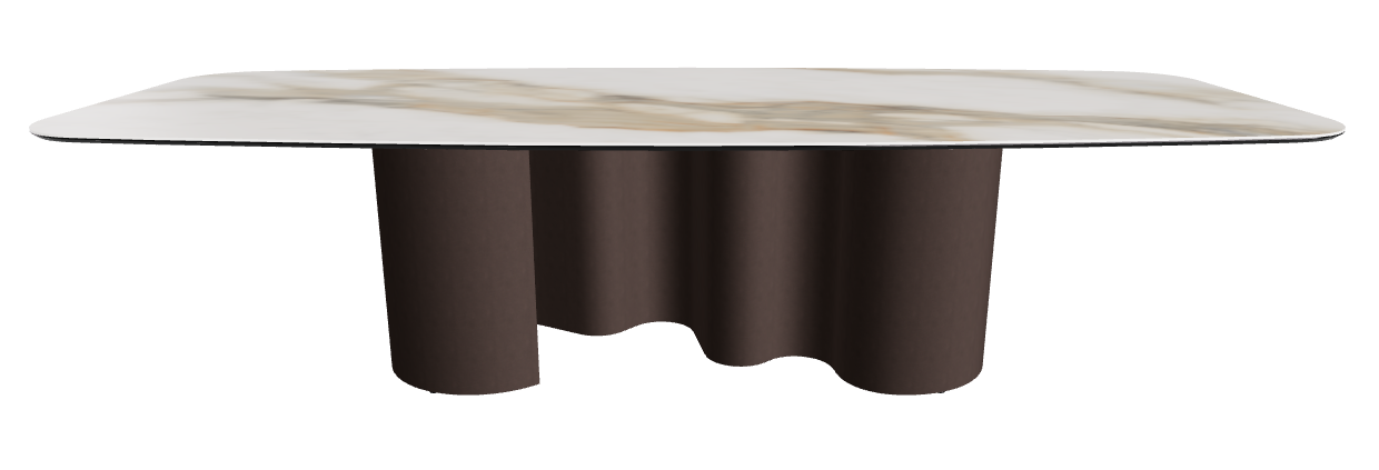 300x120x74h Barrel Shaped_Matt Borghini Calacatta_Bronze Embossed