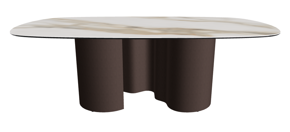 220x120x74h Biscuit Shaped_Matt Borghini Calacatta_Bronze Embossed