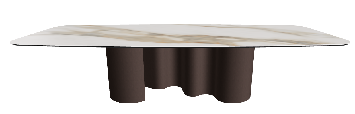 320x138x74h Barrel Shaped_Matt Borghini Calacatta_Bronze Embossed