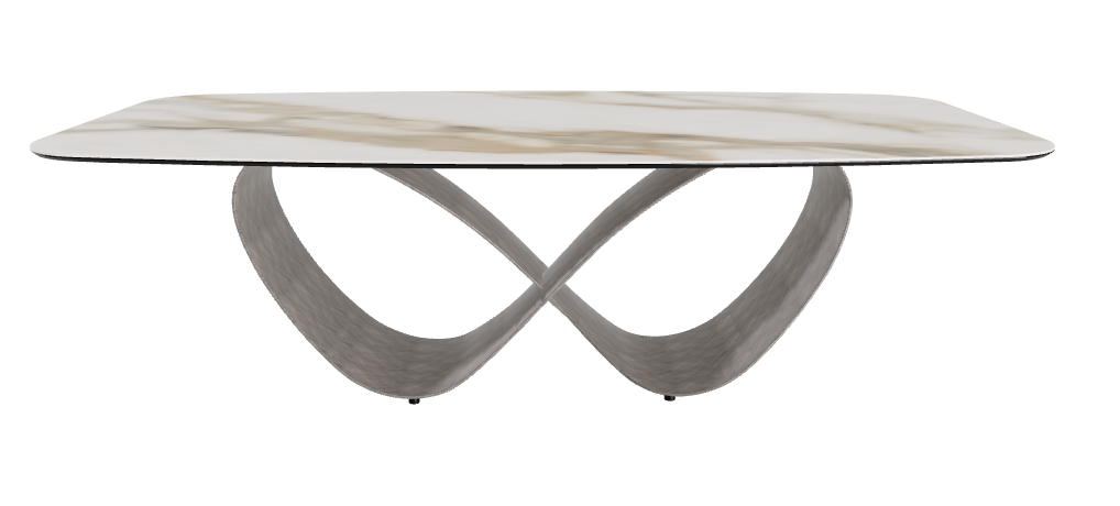 240x120x74h Barrel Shaped_Matt Borghini Calacatta_Brushed Grey