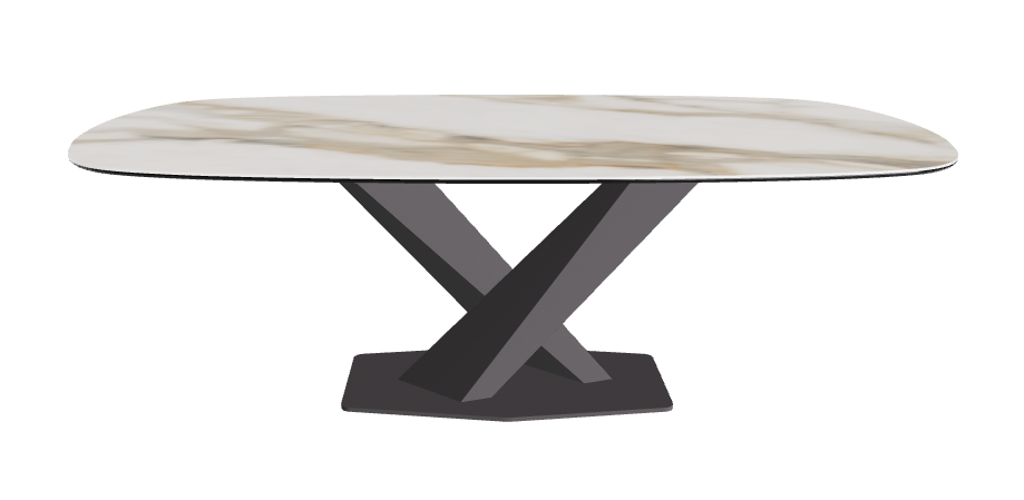 Cattelan Italia Stratos Keramik Biscuit Shaped Dining Table – 200x120x75h