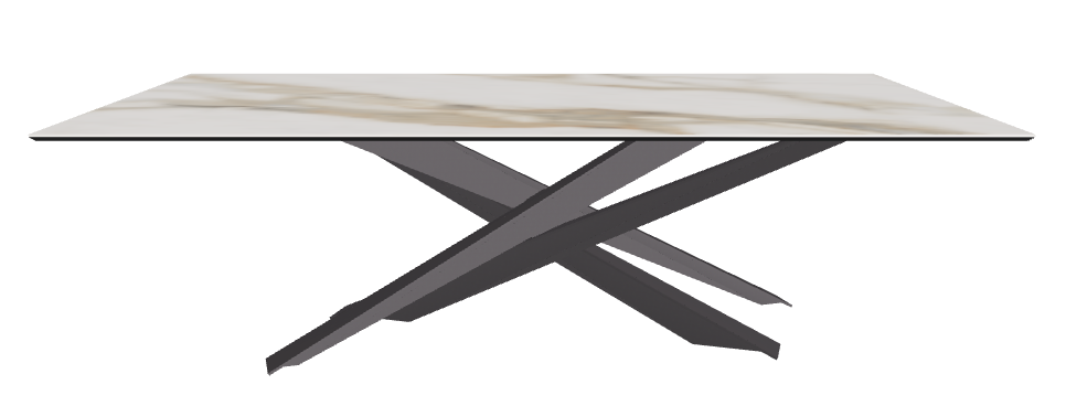 240x120x74.5h Rectangle Shaped_Matt Borghini Calacatta_Graphite Embossed