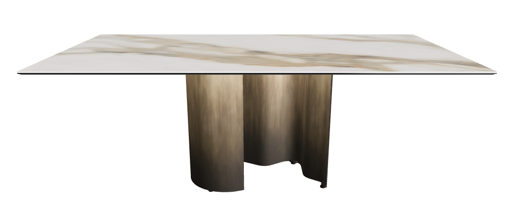 200x106x74h Rectangle Shaped_Matt Borghini Calacatta_Oxy Brass