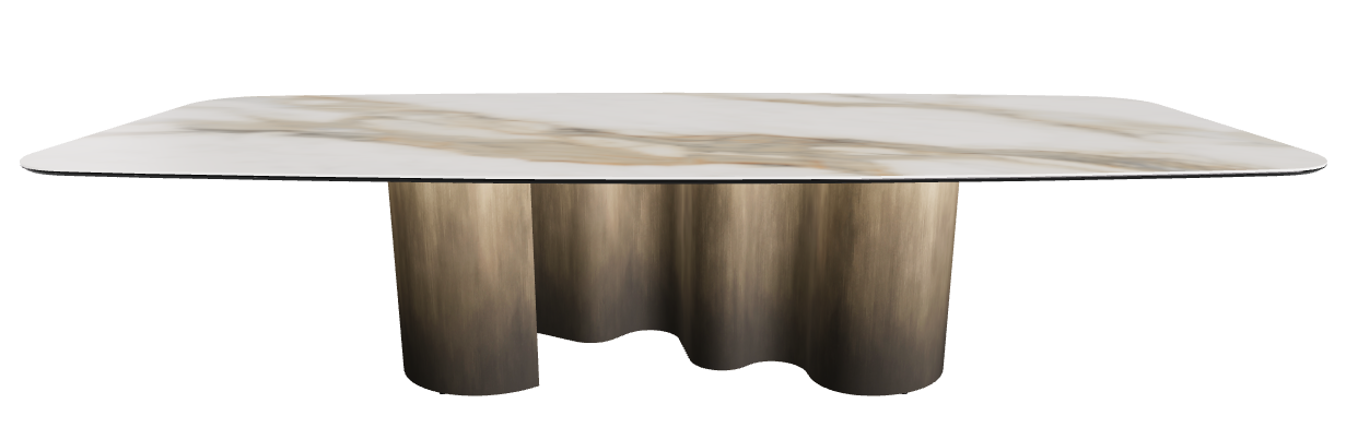 320x138x74h Barrel Shaped_Matt Borghini Calacatta_Oxy Brass