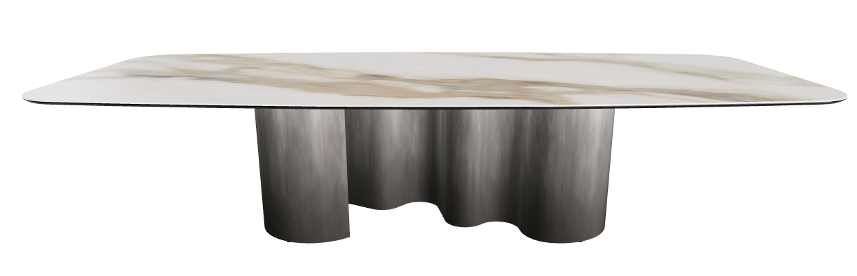 320x138x74h Barrel Shaped_Matt Borghini Calacatta_Oxy Grey