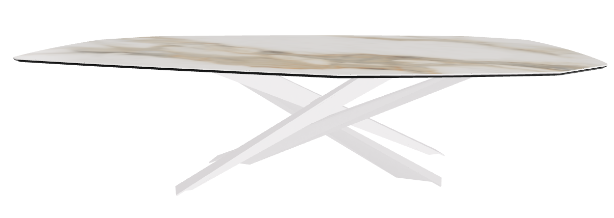 300x130x74.5h Polygon Shaped_Matt Borghini Calacatta_Pearl Embossed