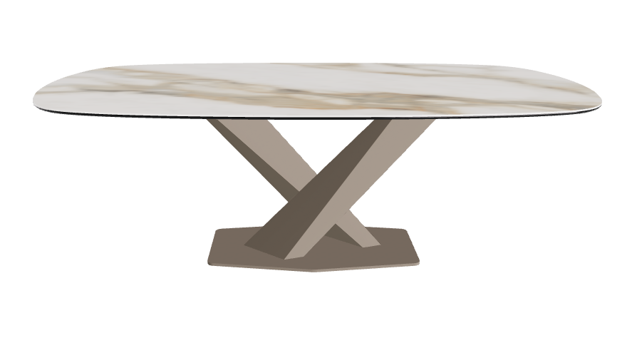 Cattelan Italia Stratos Keramik Biscuit Shaped Dining Table – 200x120x75h