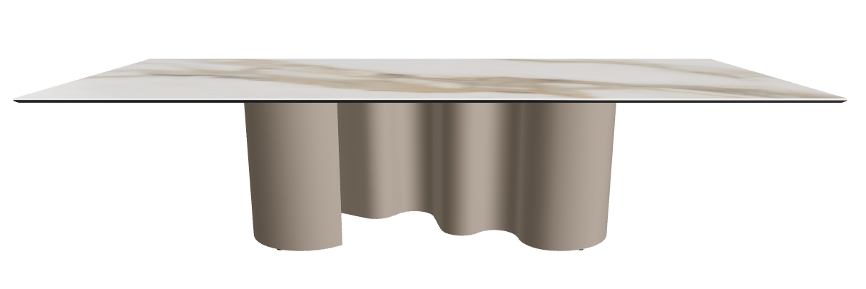 300x120x74h Rectangle Shaped_Matt Borghini Calacatta_Titanium Embossed