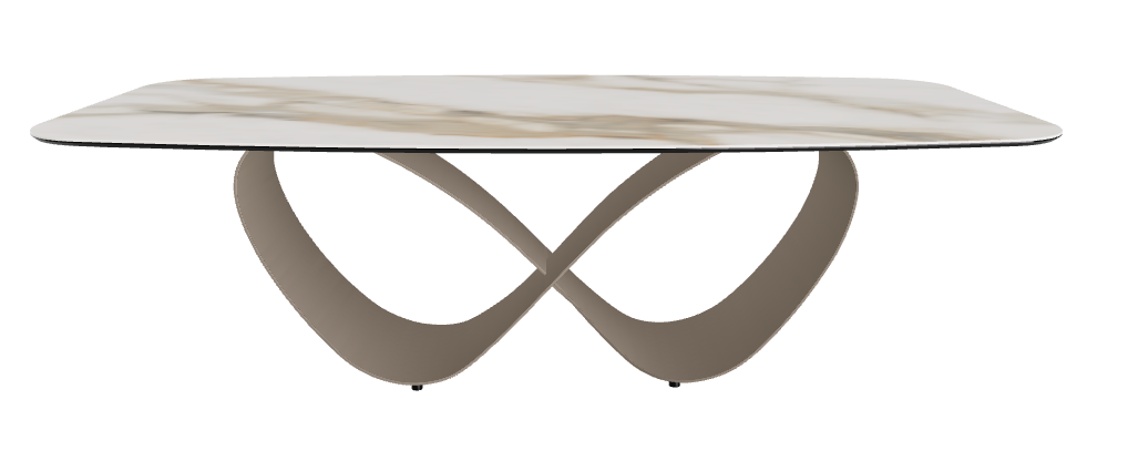 240x120x74h Barrel Shaped_Matt Borghini Calacatta_Titanium Embossed