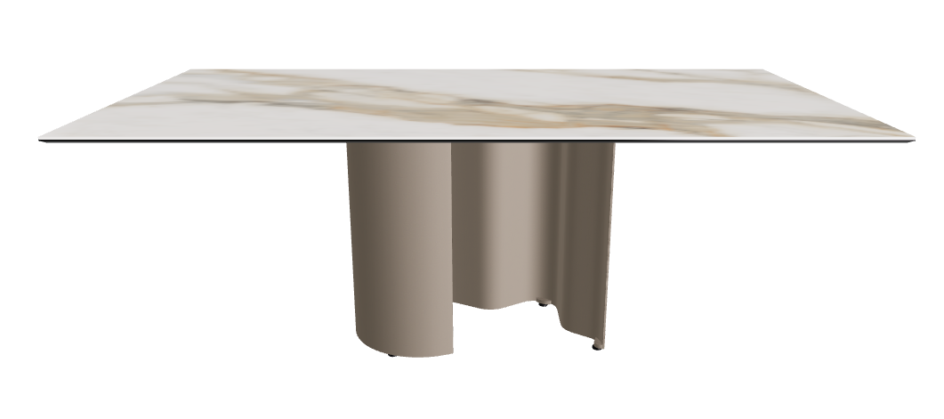 200x106x74h Rectangle Shaped_Matt Borghini Calacatta_Titanium Embossed