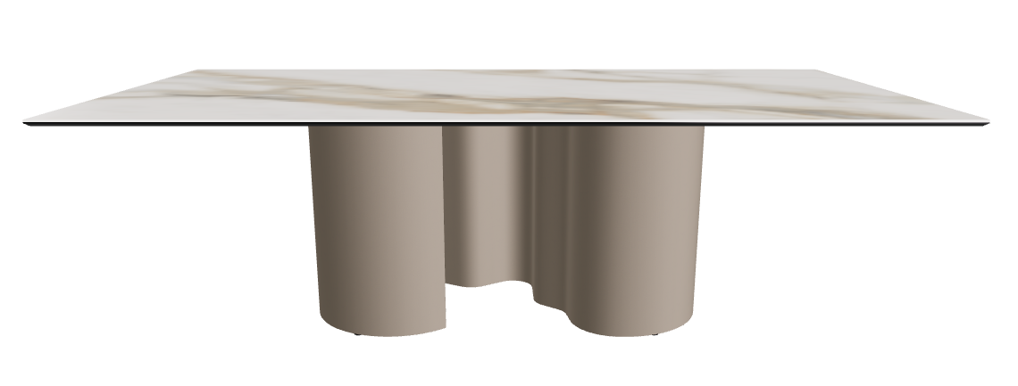 240x120x74h Rectangle Shaped_Matt Borghini Calacatta_Titanium Embossed