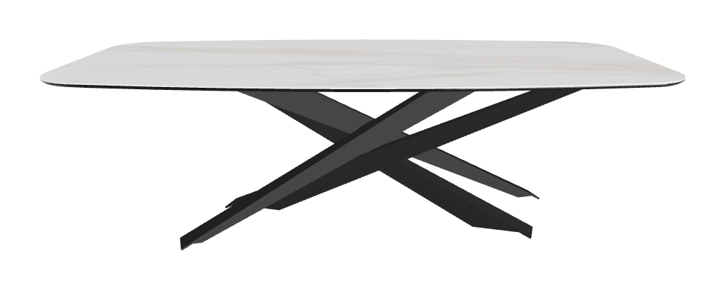 240x120x74.5h Barrel Shaped_Matt Golden Calacatta_Black Embossed