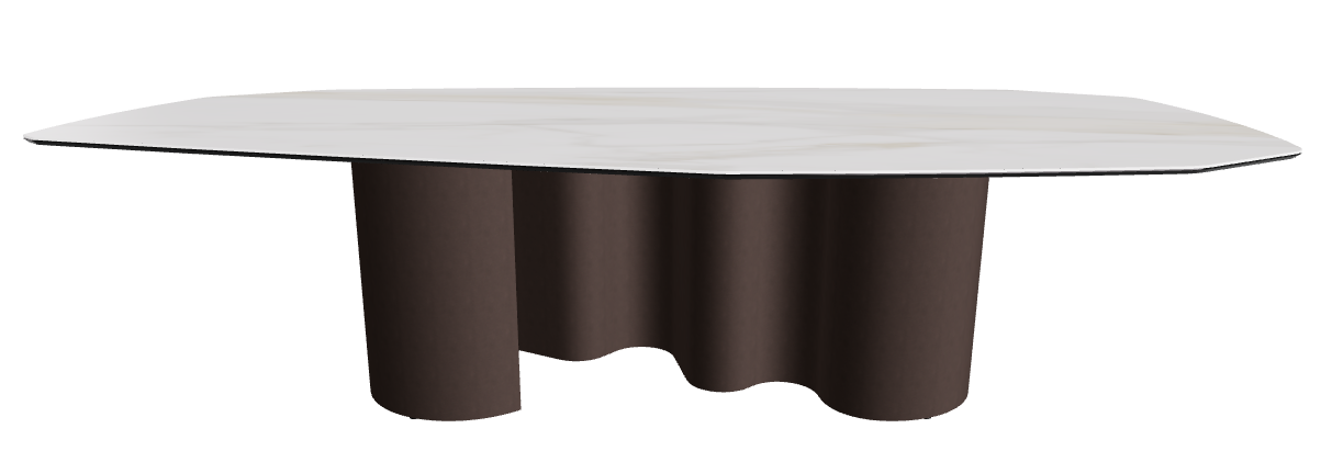 300x130x74h Polygon Shaped_Matt Golden Calacatta_Bronze Embossed