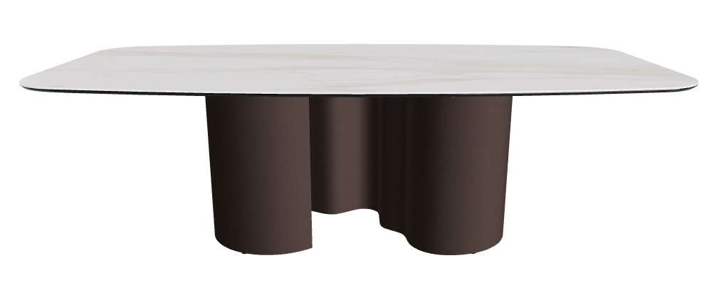 240x120x74h Barrel Shaped_Matt Golden Calacatta_Bronze Embossed