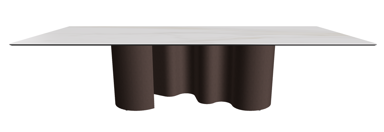 300x120x74h Rectangle Shaped_Matt Golden Calacatta_Bronze Embossed