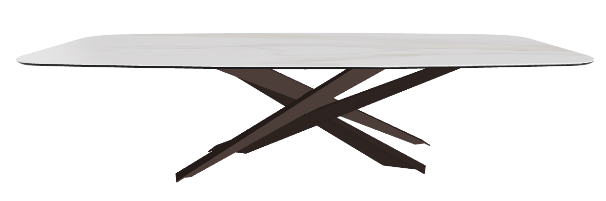 300x120x74.5h Barrel Shaped_Matt Golden Calacatta_Bronze Embossed