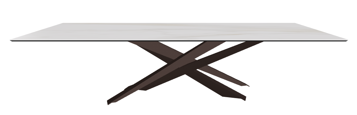 300x120x74.5h Rectangle Shaped_Matt Golden Calacatta_Bronze Embossed