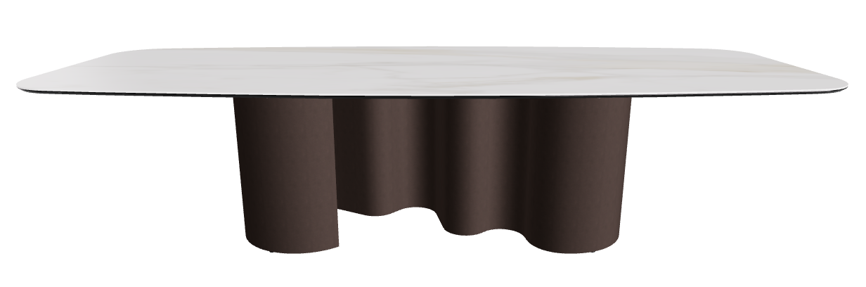 300x120x74h Barrel Shaped_Matt Golden Calacatta_Bronze Embossed