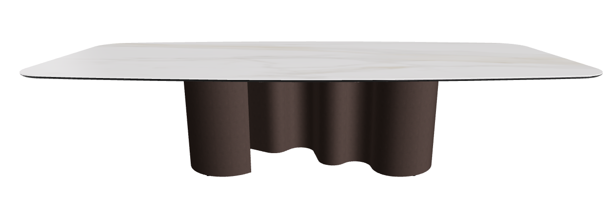 320x138x74h Barrel Shaped_Matt Golden Calacatta_Bronze Embossed