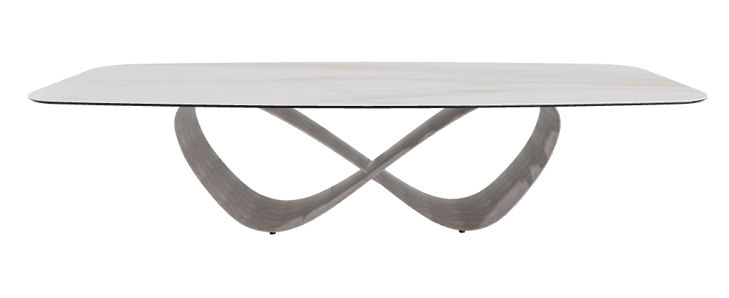 300x120x75h Barrel Shaped_Matt Golden Calacatta_Brushed Grey