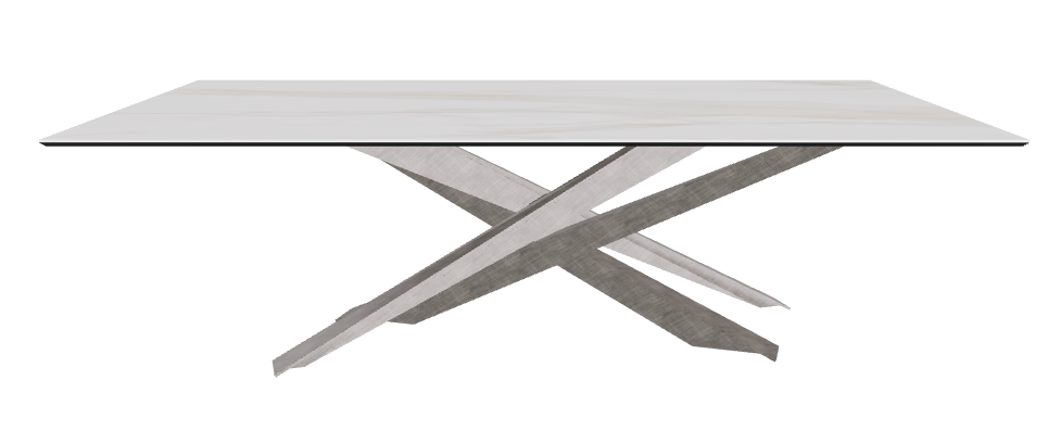 240x120x74.5h Rectangle Shaped_Matt Golden Calacatta_Brushed Grey