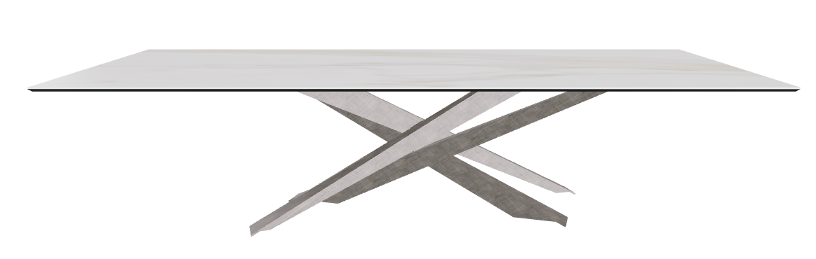 300x120x74.5h Rectangle Shaped_Matt Golden Calacatta_Brushed Grey