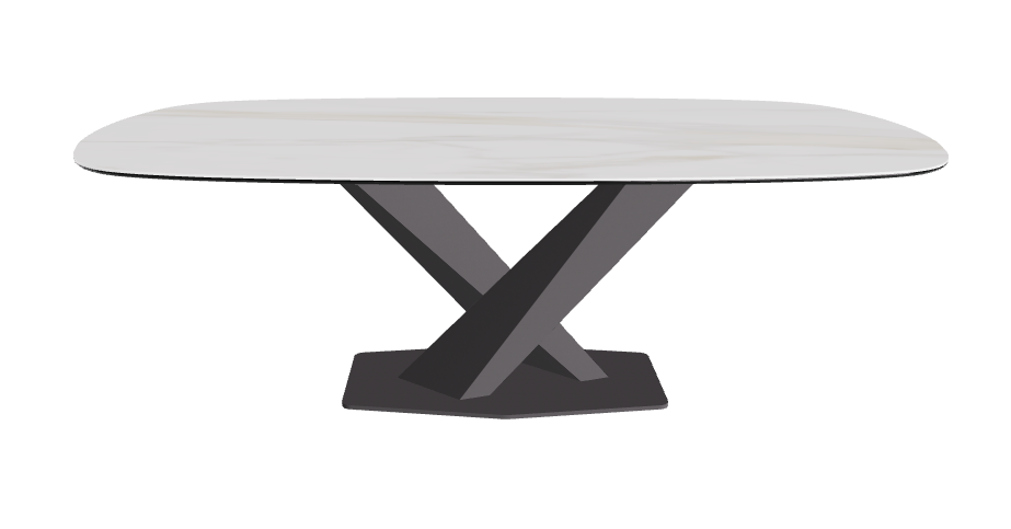 Cattelan Italia Stratos Keramik Biscuit Shaped Dining Table – 200x120x75h